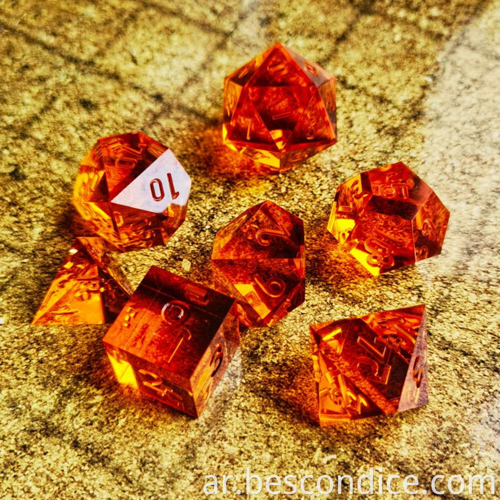 Colorful Crystal Handmade Poyhedral Dice 8